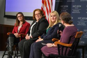 Panelists discussing women in politics in the NHIOP