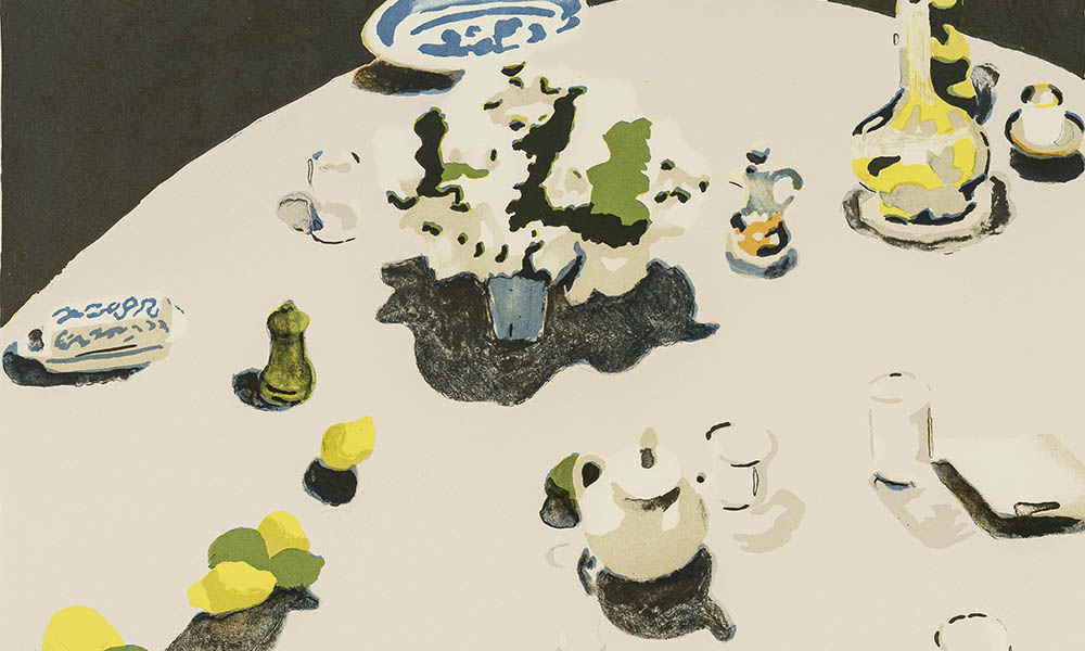 Fairfield Porter, The Table, 1971, color lithograph. 
