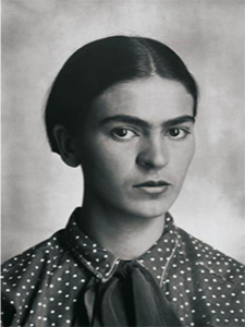 Frida Kahlo poses for a portrait