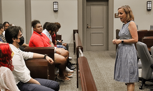 Manchester Mayor Joyce Craig meets with Hilltop Academy Students