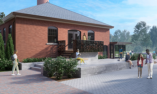 Architecural rendering of the new Humanities Institute 