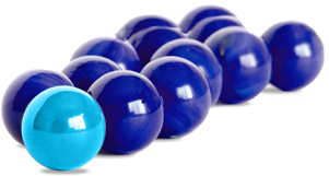marbles showing 11 to 1 ratio