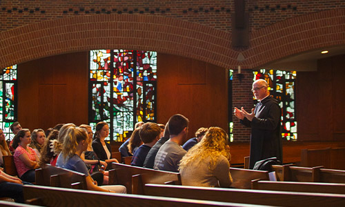 mass inside the abbey church