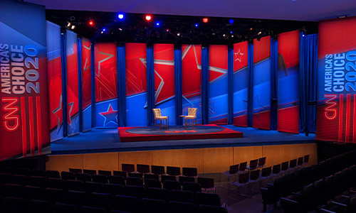CNN 2020 Town Hall Stage in the Koonz Theatre