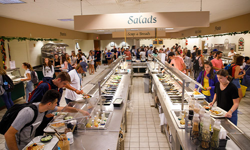 salad bar in davison hall