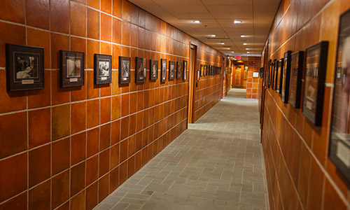 hall of photos taken over the years at the institute of politics