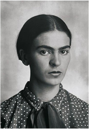 Frida Kahlo poses for a portrait