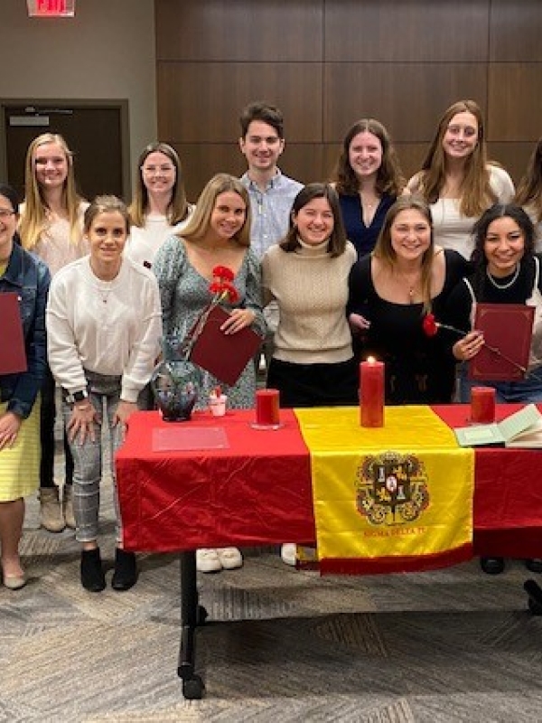 students inducted into the honor society