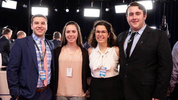 Students in spin room