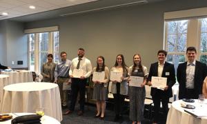 Students receiving their certificates