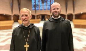 Abbot Mark Cooper, O.S.B. ’71 and Br. George Rumley, O.S.B. Photo by Father Francis McCarty, O.S.B. ’10
