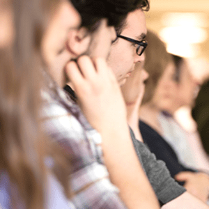 Students listening to a lecture