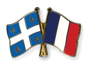 French & Quebec flags