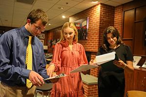 Students working debates