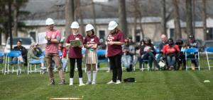 Students flying drones