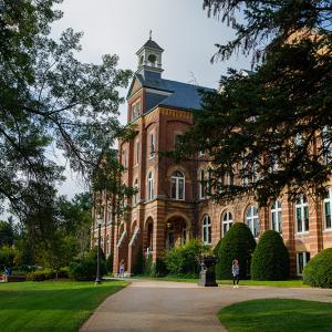 Alumni Hall on a summer day 