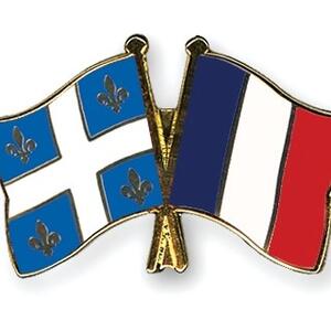French & Quebec flags