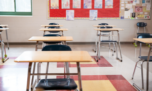 Chairs in a classroom