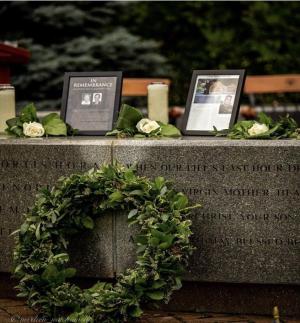 Wreath Laying by Saint Anselm Student Government Association at Veterans Memorial; honoring victims of September 11th, 2001.