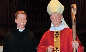 Brother Celestine Hettrick, O.S.B., Abbot Mark Cooper, O.S.B. ’71