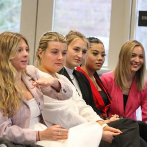 Young women taking part in the Women in Business Club