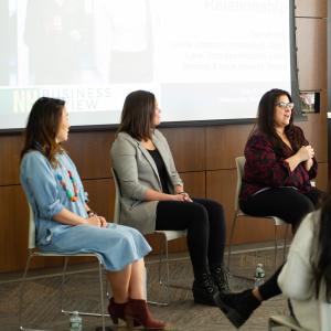 Panelists from the Women of Influence program