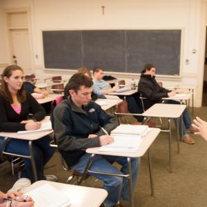 Students listening to a lecture