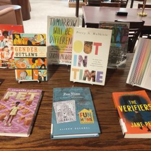 display of LGBTQ+ books