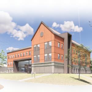 Rendering of the School of Nursing and Health Sciences