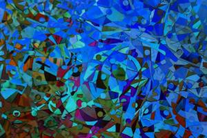 Close up of a glass mosaic