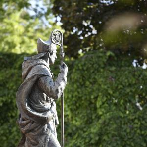 Statue of Saint Anselm on Saint Anselm College campus