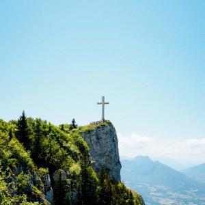 Cross on a hill