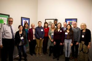 President Favazza with attendees of the innovators reception