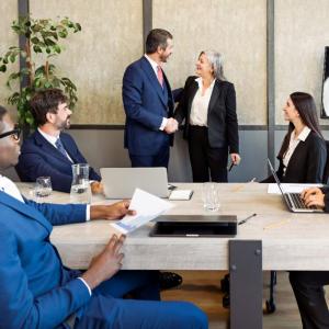 People sitting in a boardroom