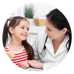 Nurse checking on child