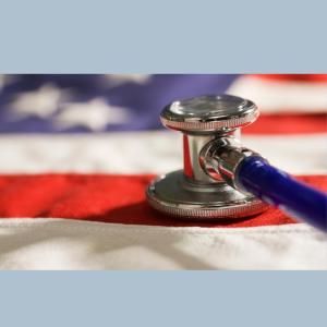 Stethoscope on a U.S. flag