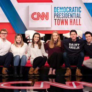 NHIOP Ambassadors on the set of a 2020 democratic town hall