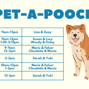Pet-a-pooch schedule for December 2024