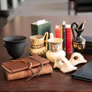 books and pottery