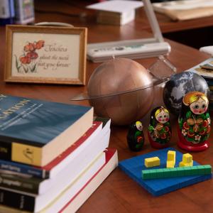 books on desk