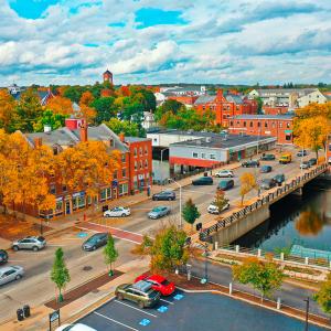 new hampshire town from above