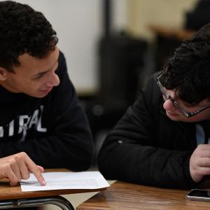 students studying together