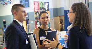 students at career fair