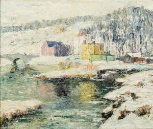 Ernest Lawson, 1873-1939 Winter, Tibbett’s Creek 1913, Oil on canvas, The Peter C. Lauterbach Art Acquisition Fund, 2014.4