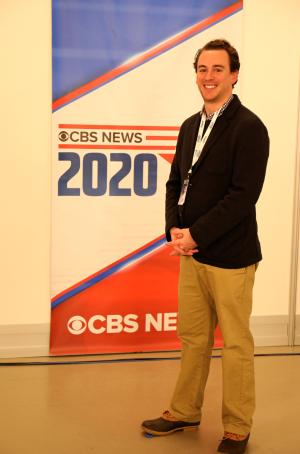 Kevin Ward '12 at the Democratic Debate