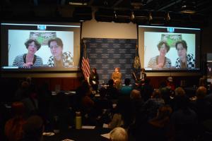 Panelists at the 'Our Fire is Stronger Than Your Bombs' event