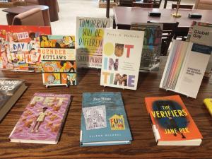 display of LGBTQ+ books