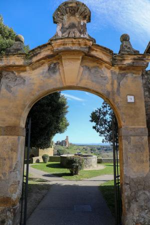 A peek of the Italian countryside from Lavello Tower Park.