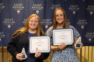 Two of this year’s Paul S. Coleman Annual Volunteer Award winners included Allison Shea ’23 for Outstanding Service Leadership (left) and Meredith Gebski ’23 for Outstanding Community Service.