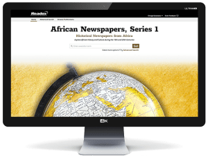 Logo for the African Newspaper database.